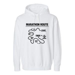 Funny Marathon Cool Gift Garment-Dyed Fleece Hoodie