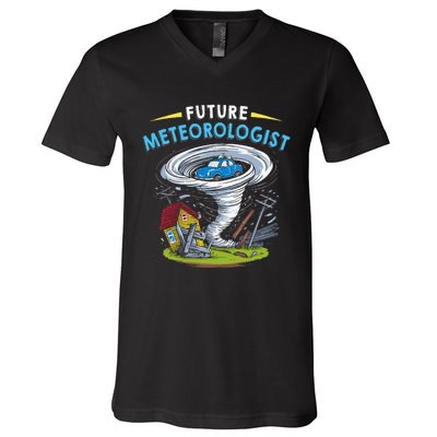 Future Meteorologist Costume Weathermen Tornado V-Neck T-Shirt