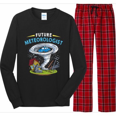 Future Meteorologist Costume Weathermen Tornado Long Sleeve Pajama Set