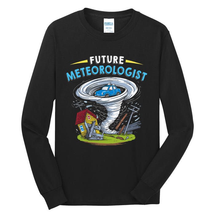 Future Meteorologist Costume Weathermen Tornado Tall Long Sleeve T-Shirt