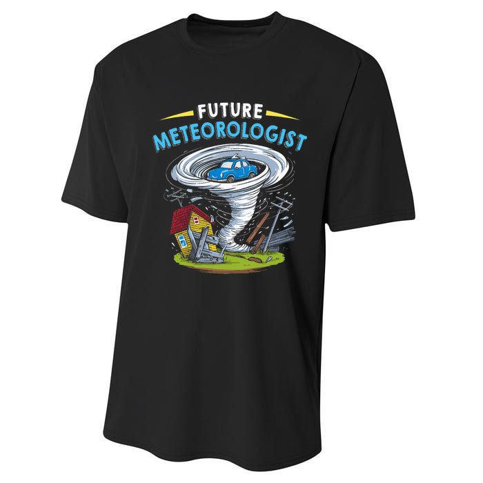 Future Meteorologist Costume Weathermen Tornado Performance Sprint T-Shirt