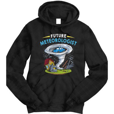 Future Meteorologist Costume Weathermen Tornado Tie Dye Hoodie