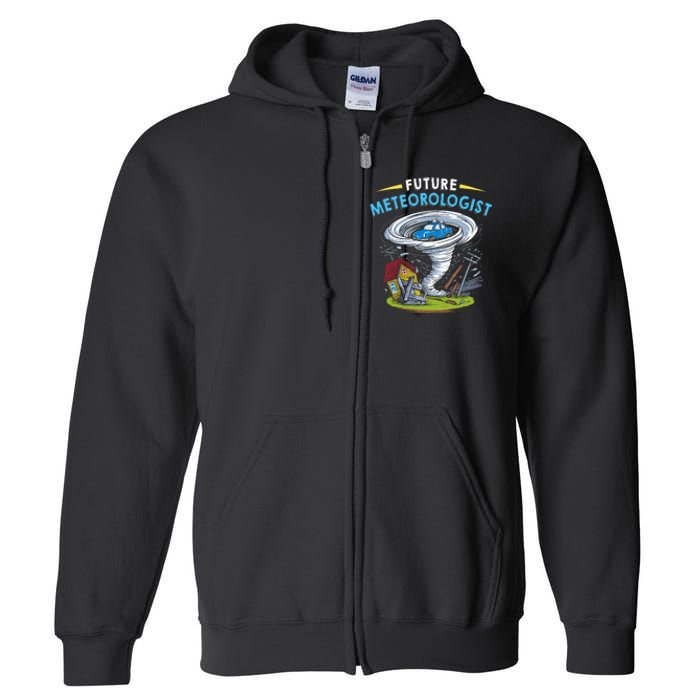 Future Meteorologist Costume Weathermen Tornado Full Zip Hoodie