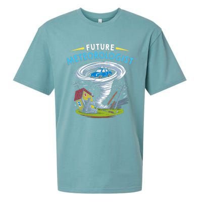 Future Meteorologist Costume Weathermen Tornado Sueded Cloud Jersey T-Shirt