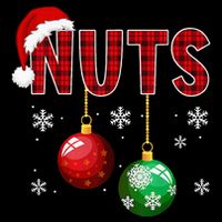Funny Matching Chestnuts Christmas Couples Nuts Stripe Pom Pom Beanie