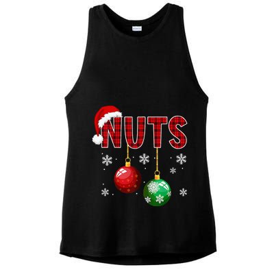 Funny Matching Chestnuts Christmas Couples Nuts Ladies PosiCharge Tri-Blend Wicking Tank