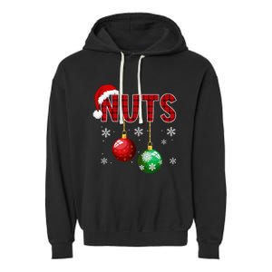 Funny Matching Chestnuts Christmas Couples Nuts Garment-Dyed Fleece Hoodie