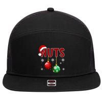 Funny Matching Chestnuts Christmas Couples Nuts 7 Panel Mesh Trucker Snapback Hat