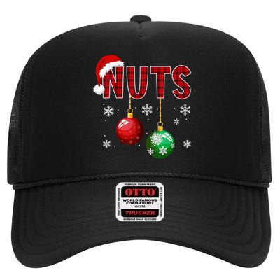 Funny Matching Chestnuts Christmas Couples Nuts High Crown Mesh Back Trucker Hat