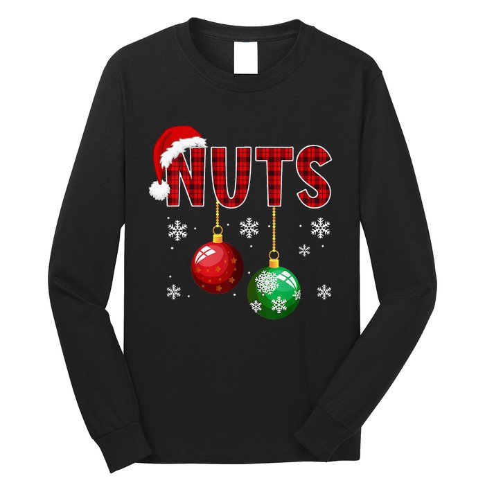 Funny Matching Chestnuts Christmas Couples Nuts Long Sleeve Shirt