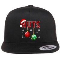 Funny Matching Chestnuts Christmas Couples Nuts Flat Bill Trucker Hat