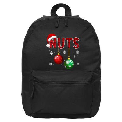 Funny Matching Chestnuts Christmas Couples Nuts 16 in Basic Backpack