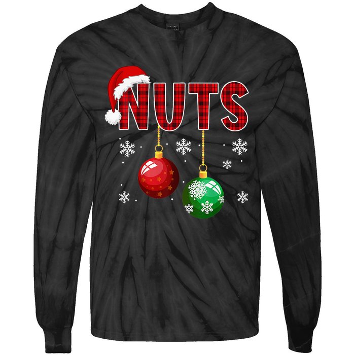 Funny Matching Chestnuts Christmas Couples Nuts Tie-Dye Long Sleeve Shirt