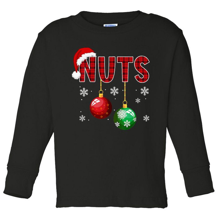 Funny Matching Chestnuts Christmas Couples Nuts Toddler Long Sleeve Shirt