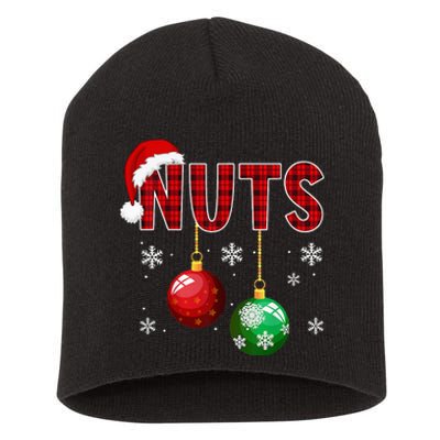 Funny Matching Chestnuts Christmas Couples Nuts Short Acrylic Beanie