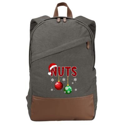 Funny Matching Chestnuts Christmas Couples Nuts Cotton Canvas Backpack
