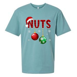 Funny Matching Chestnuts Christmas Couples Nuts Sueded Cloud Jersey T-Shirt