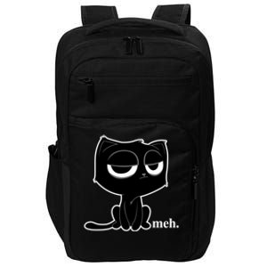 Funny Meh Cat Gift Cute Kitty Cat Hooded Gift Impact Tech Backpack