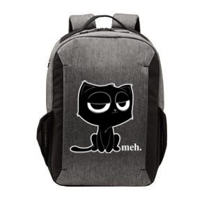 Funny Meh Cat Gift Cute Kitty Cat Hooded Gift Vector Backpack