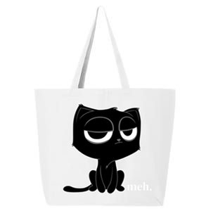 Funny Meh Cat Gift Cute Kitty Cat Hooded Gift 25L Jumbo Tote