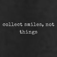 Funny Motivational Collect Smiles Not Things 25L Jumbo Tote