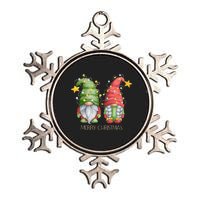 Funny Merry Christmas Gnomes Holiday Long Sleeve Metallic Star Ornament