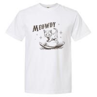 Funny Meowdy Cute Kitten Cat Country Western Vintage Garment-Dyed Heavyweight T-Shirt