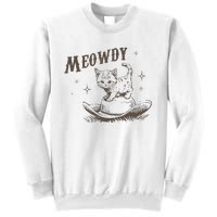 Funny Meowdy Cute Kitten Cat Country Western Vintage Sweatshirt