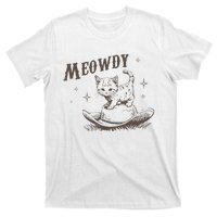 Funny Meowdy Cute Kitten Cat Country Western Vintage T-Shirt