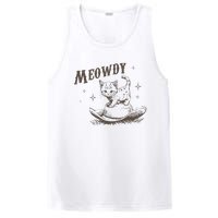 Funny Meowdy Cute Kitten Cat Country Western Vintage PosiCharge Competitor Tank