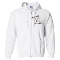 Funny Meowdy Cute Kitten Cat Country Western Vintage Full Zip Hoodie