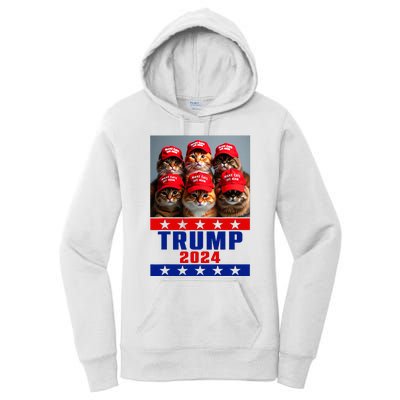 Funny Make Cats Save Again Trump Usa President Election 2024 Women's Pullover Hoodie