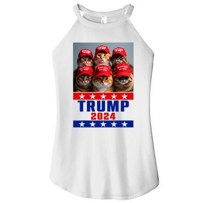 Funny Make Cats Save Again Trump Usa President Election 2024 Women’s Perfect Tri Rocker Tank