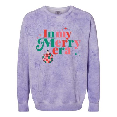 Funny Merry Christmas In My Merry Era Xmas Holiday Christmas  Colorblast Crewneck Sweatshirt