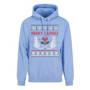 Funny Merry Catmas Ugly Christmas Sweater Unisex Surf Hoodie