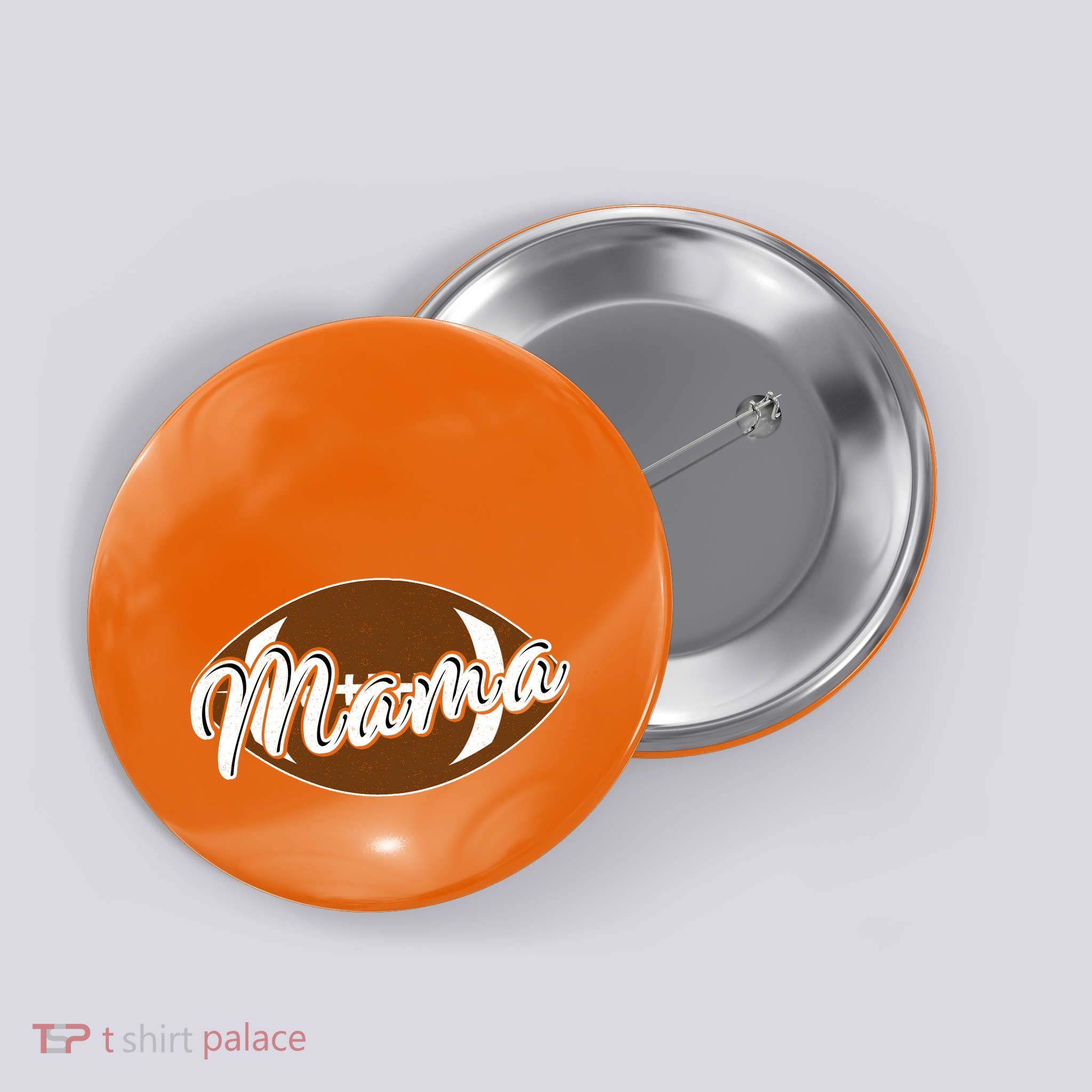 Football Mama, Cute Pee Wee League Mom Tee Button