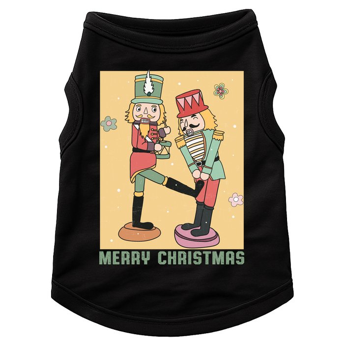 Funny Merry Christmas Nut Cracker Getting Nut Cracked Doggie Tank