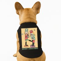 Funny Merry Christmas Nut Cracker Getting Nut Cracked Doggie Tank