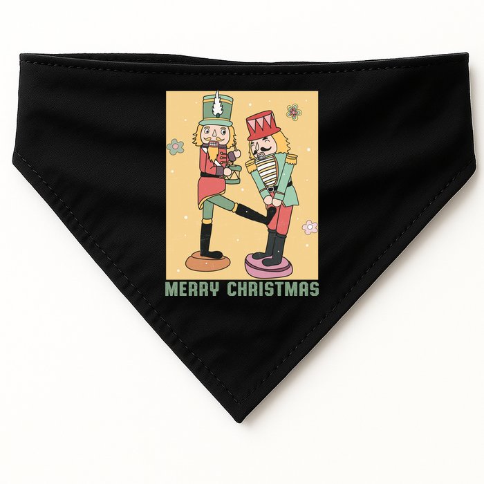 Funny Merry Christmas Nut Cracker Getting Nut Cracked USA-Made Doggie Bandana