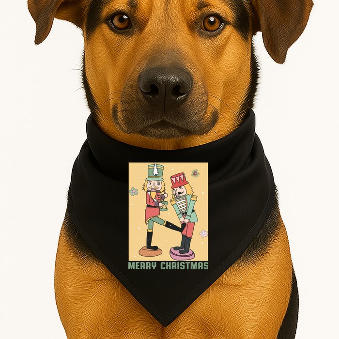Funny Merry Christmas Nut Cracker Getting Nut Cracked USA-Made Doggie Bandana