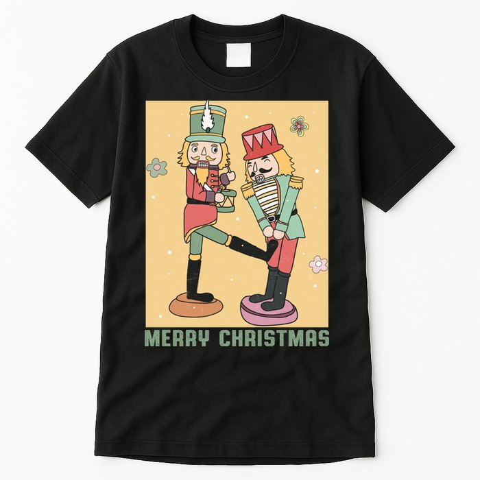 Funny Merry Christmas Nut Cracker Getting Nut Cracked Tall T-Shirt