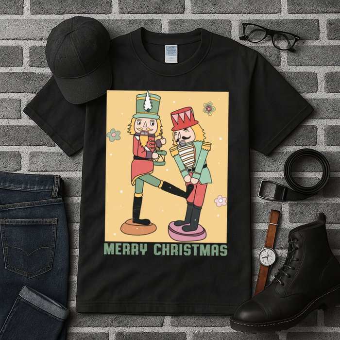 Funny Merry Christmas Nut Cracker Getting Nut Cracked Tall T-Shirt
