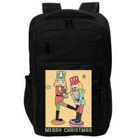 Funny Merry Christmas Nut Cracker Getting Nut Cracked Impact Tech Backpack