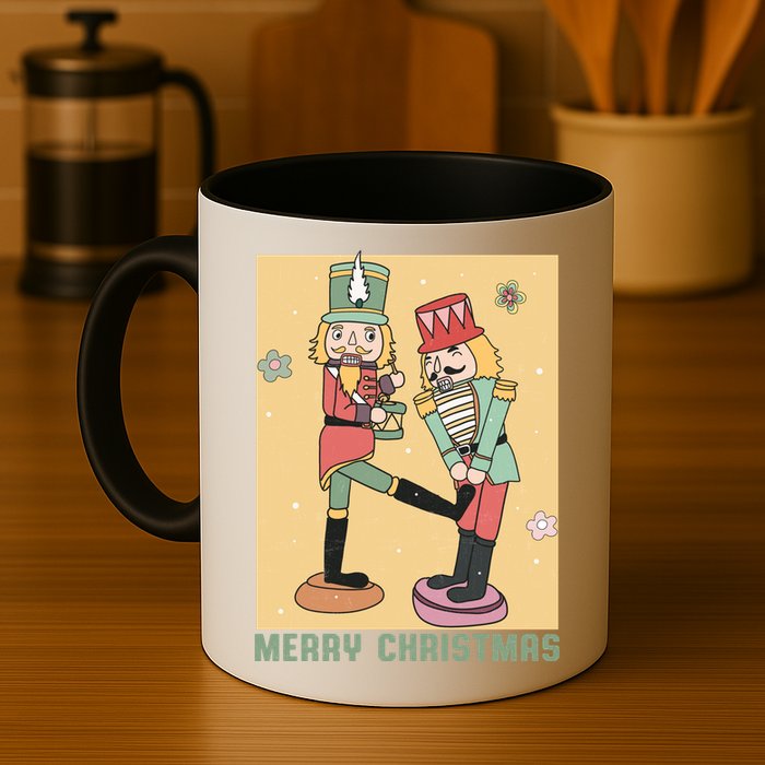 Funny Merry Christmas Nut Cracker Getting Nut Cracked Mug