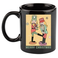 Funny Merry Christmas Nut Cracker Getting Nut Cracked 11oz C Handle Ceramic Mug