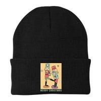 Funny Merry Christmas Nut Cracker Getting Nut Cracked Beanie