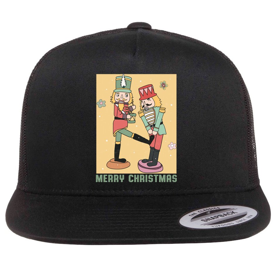 Funny Merry Christmas Nut Cracker Getting Nut Cracked Flatbill Hat