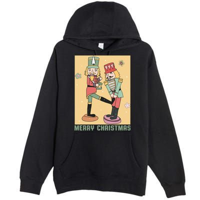 Funny Merry Christmas Nut Cracker Getting Nut Cracked Premium Pullover Hoodie