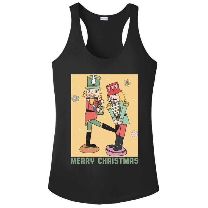 Funny Merry Christmas Nut Cracker Getting Nut Cracked Ladies PosiCharge Competitor Racerback Tank