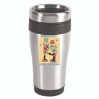 Funny Merry Christmas Nut Cracker Getting Nut Cracked 16oz Travel Tumbler